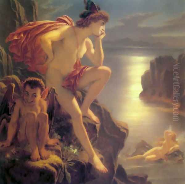 Oberon and the Mermaid Oil Painting by Sir Joseph Noel Paton