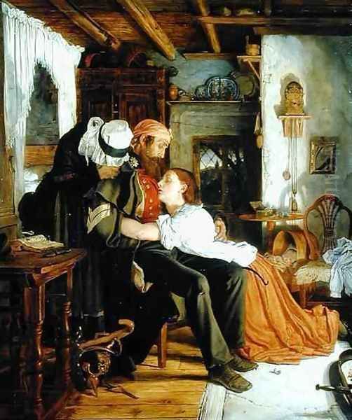 Home, c.1856 Oil Painting by Sir Joseph Noel Paton