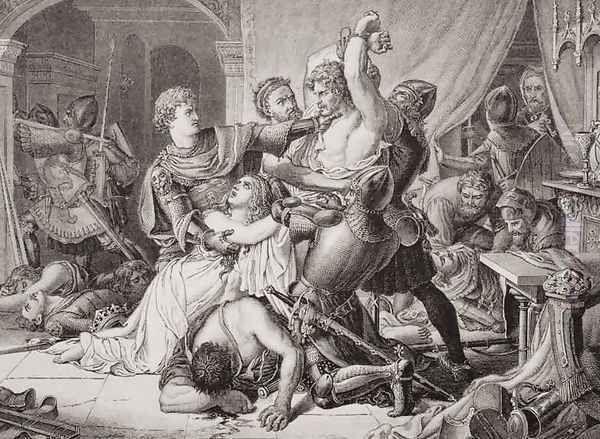 The seizure of Roger de Mortimer 1287-1330 in Nottingham Castle, 19th October 1330, from Illustrations of English and Scottish History Volume I Oil Painting by Sir Joseph Noel Paton