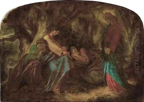 Christ in the garden of Gethsemane Oil Painting by Sir Joseph Noel Paton