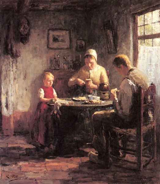 The Afternoon Meal Oil Painting by Evert Pieters