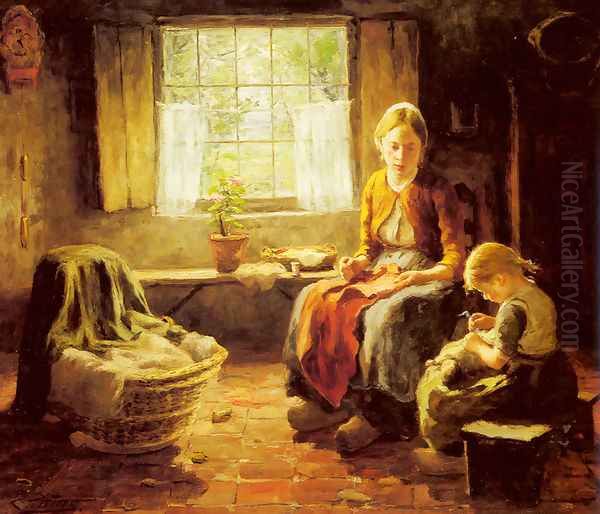 Spring Sunshine Oil Painting by Evert Pieters