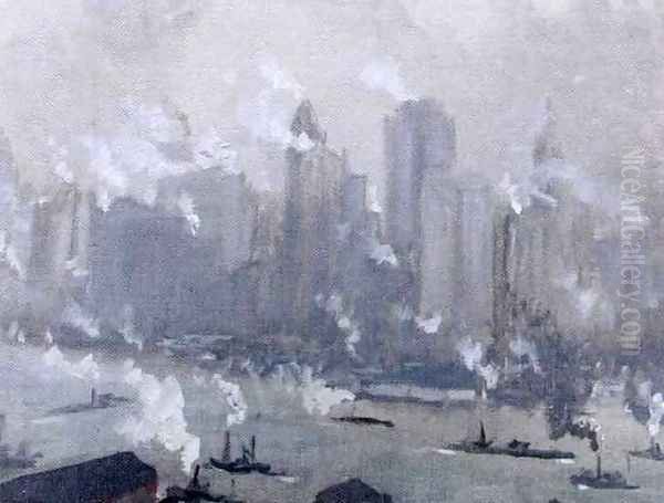 Gray day Oil Painting by Joseph Pennell