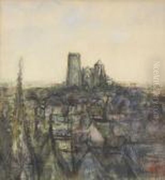 La Cathedrale De Bourges Oil Painting by Pierre Laprade