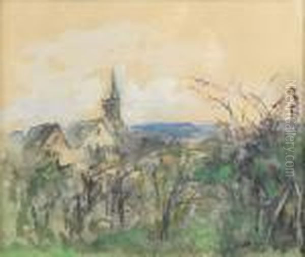 Village De Senlis Oil Painting by Pierre Laprade