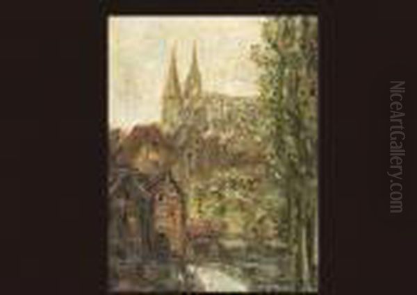 Cathedrale De Chartes Oil Painting by Pierre Laprade