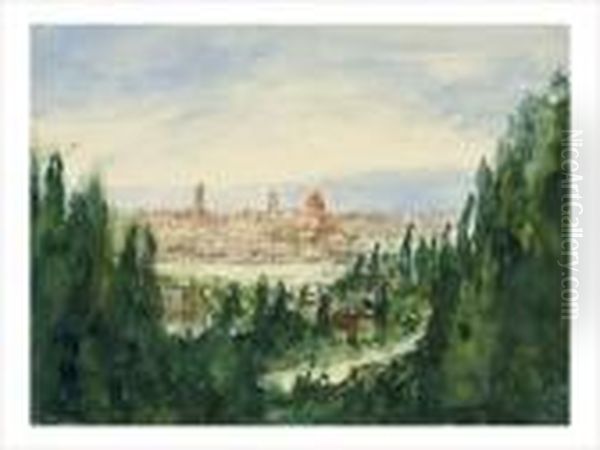 Florence Vue De La Colline Oil Painting by Pierre Laprade