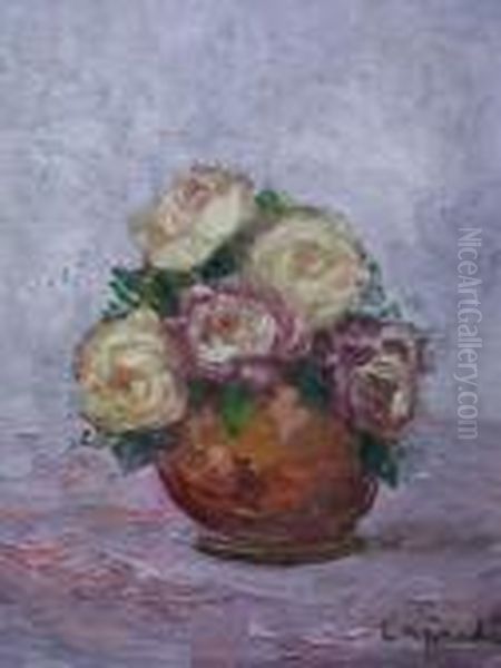 Roses Dans Un Vase Oil Painting by Pierre Laprade