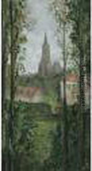 La Cathedrale De Senlis Oil Painting by Pierre Laprade