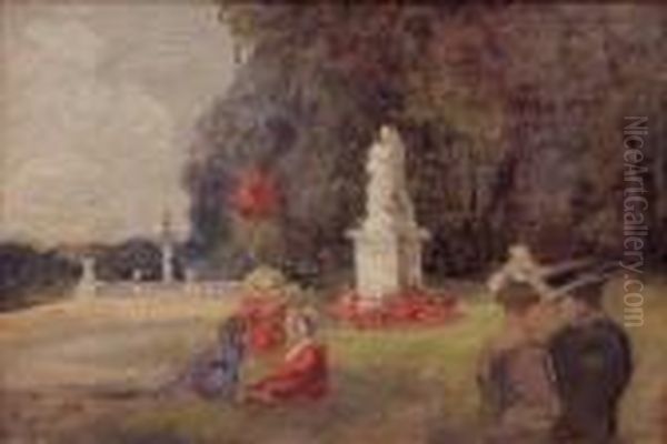 Scene De Parc Oil Painting by Pierre Laprade