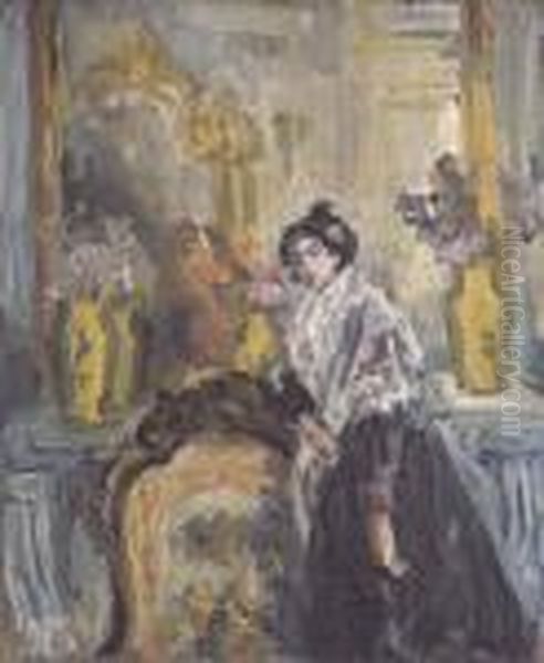 Femme Accoudee Oil Painting by Pierre Laprade