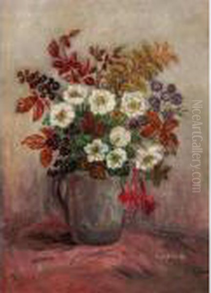 Vase De Fleurs Oil Painting by Pierre Laprade