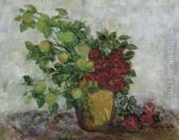 Roses Rouges Oil Painting by Pierre Laprade