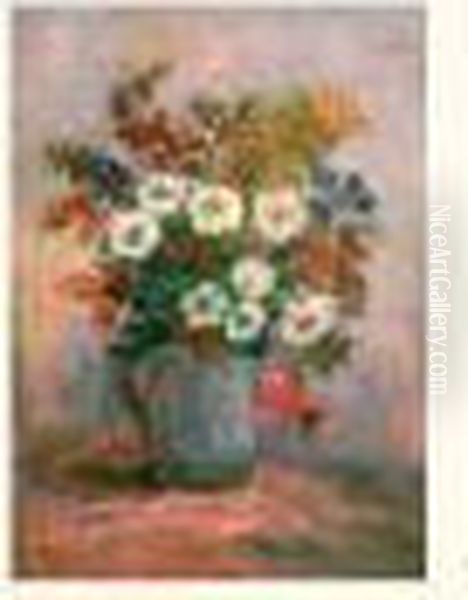 Vase De Fleurs Oil Painting by Pierre Laprade