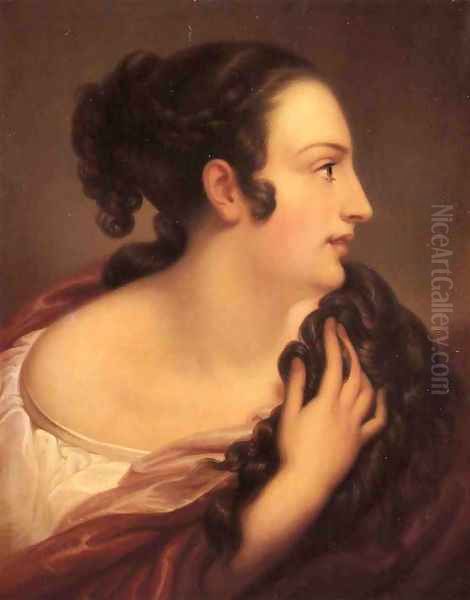 A Roman Lady Oil Painting by Rembrandt Peale