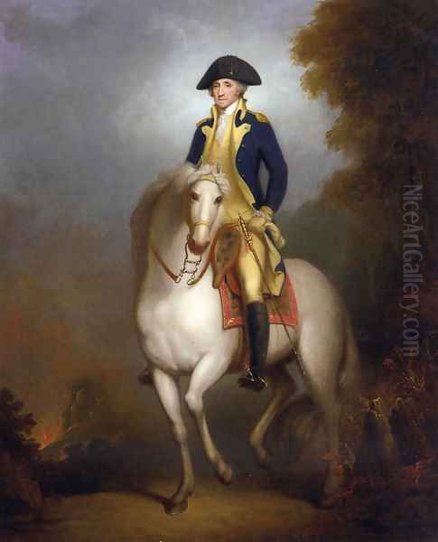 Equestrian Portrait of George Washington Oil Painting by Rembrandt Peale