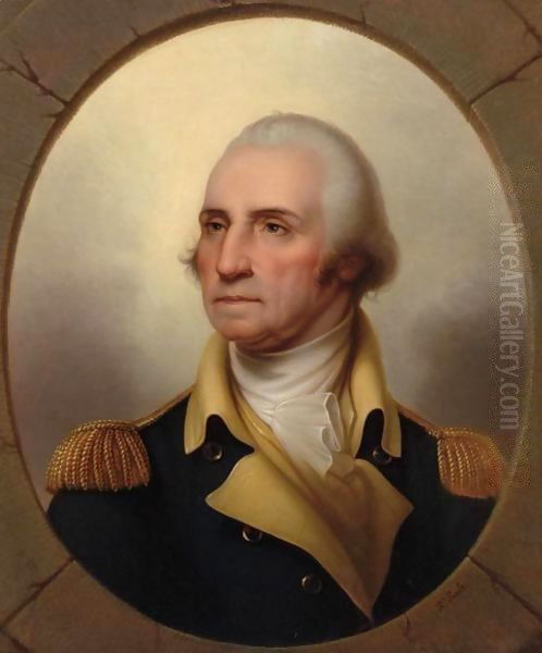 George Washington 1850 Oil Painting by Rembrandt Peale