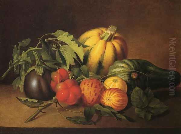 Vegetable Still Life Oil Painting by James Peale