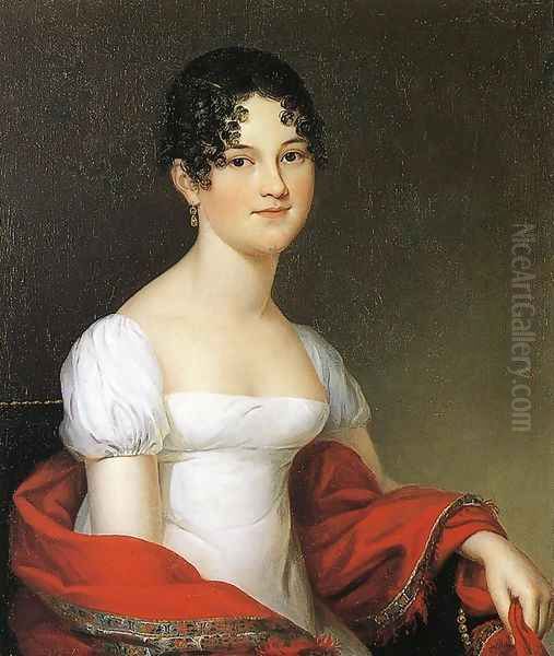 Anna Sophia Alexander Robertson (Mrs. William Heberton) Oil Painting by James Peale