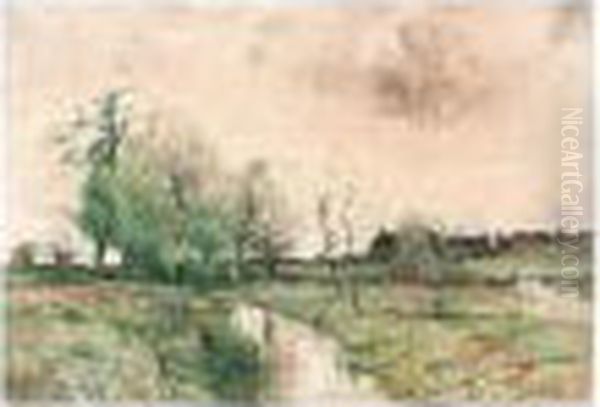 Varlig Ang, Grez-sur-loing (spring Meadows At Grez) Oil Painting by Carl Larsson