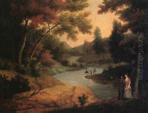 View on the Wissahickon Oil Painting by James Peale