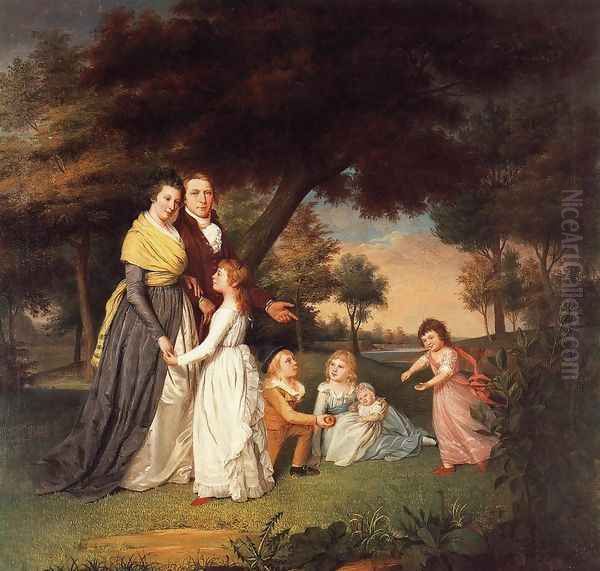 The Artist and His Family Oil Painting by James Peale