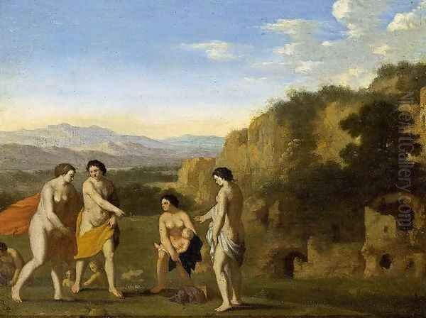 The Finding of Moses Oil Painting by Cornelis Van Poelenburgh