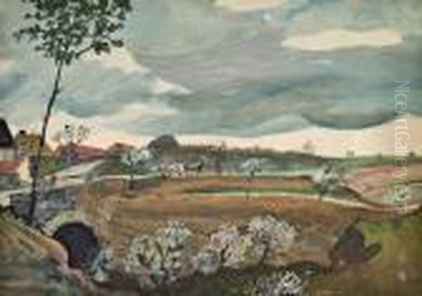 Vsesulov (tschechien) Oil Painting by Oskar Laske