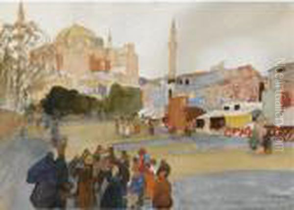 Baren Fuhrer - Stanbul Oil Painting by Oskar Laske