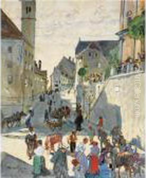 Kirchen Gasse, Steyr by Oskar Laske