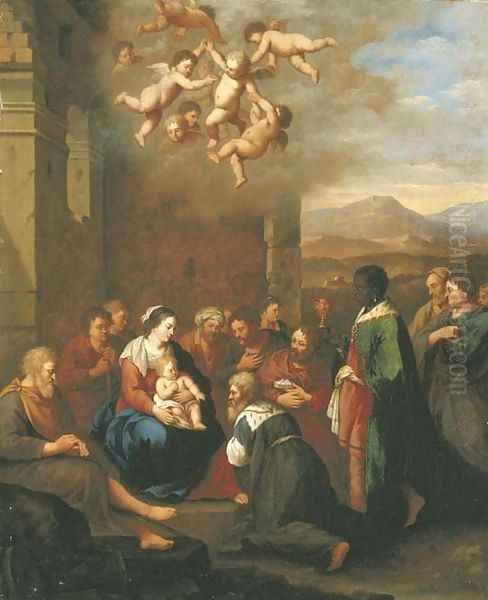 The Adoration of the Magi Oil Painting by Cornelis Van Poelenburgh