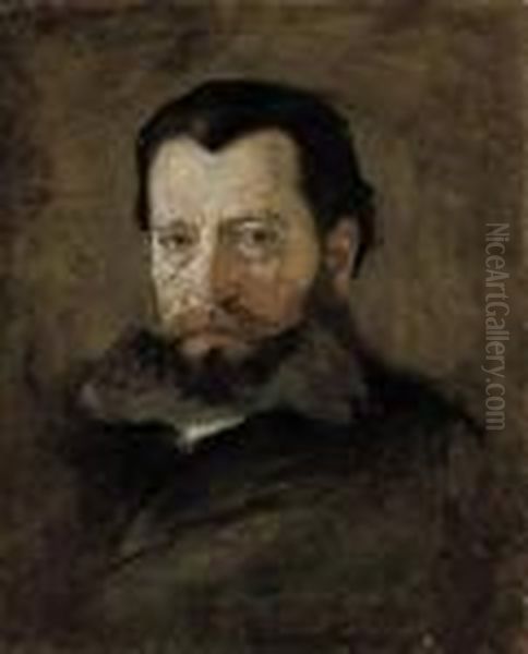 Portrait Of Count Erno Zichy (1846-1919) Oil Painting by Philip Alexius De Laszlo