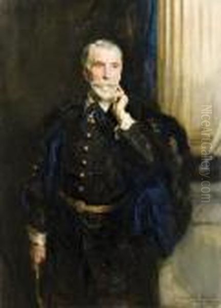 Baro Forster Gyula Portreja Oil Painting by Philip Alexius De Laszlo