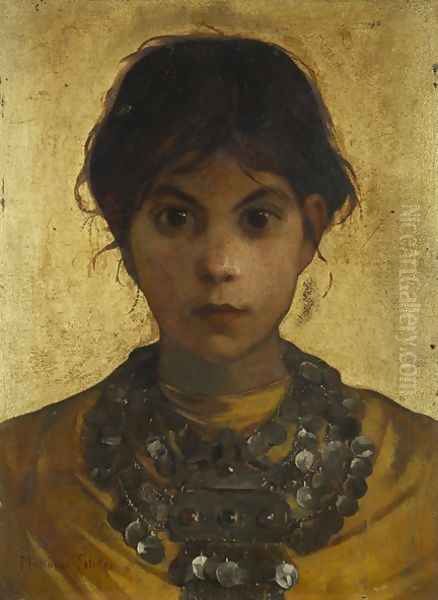 A Capri Witch, 1884-85 Oil Painting by Marianne Preindelsberger Stokes