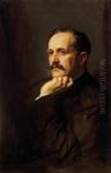 Portrait Of Marcell Laszlo Oil Painting by Philip Alexius De Laszlo