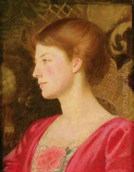 Portrait of Lady Irene Stokes nee Ionides c.1908 Oil Painting by Marianne Preindelsberger Stokes