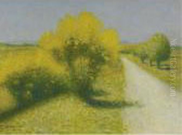 Chemin Pres De Cailhau, Dans Le Rozes Oil Painting by Achille Lauge