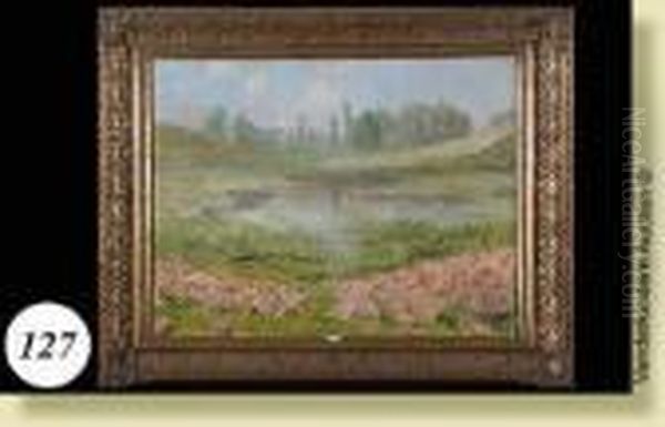 Bords D'etang Fleuri Oil Painting by Achille Lauge