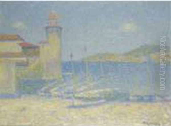 Le Port Oil Painting by Achille Lauge