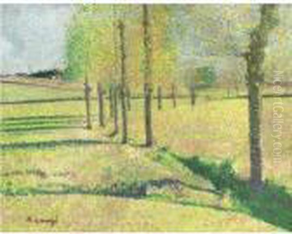 Allee Des Saules A Cailhau Oil Painting by Achille Lauge