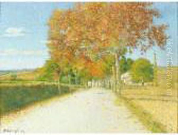 La Route De Cailhau Oil Painting by Achille Lauge