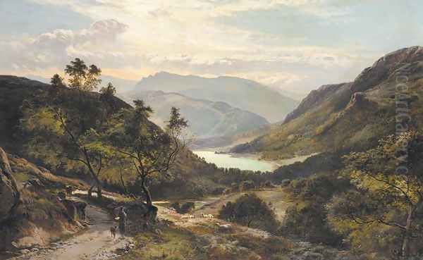 Scottish Highlands Oil Painting by Sidney Richard Percy