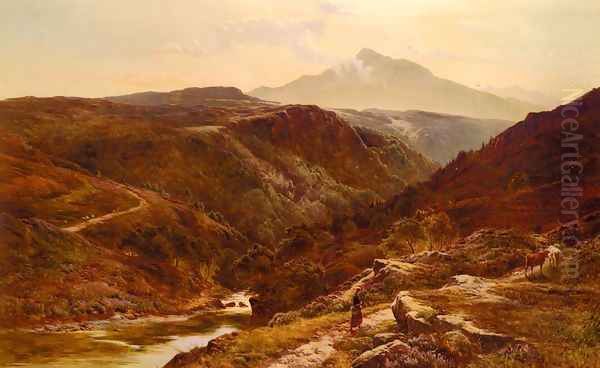 Moel Siabab, North Wales Oil Painting by Sidney Richard Percy