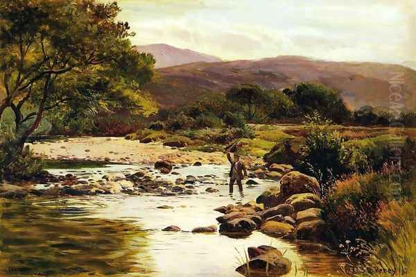 The Artro, Llanbedr, North Wales Oil Painting by Sidney Richard Percy