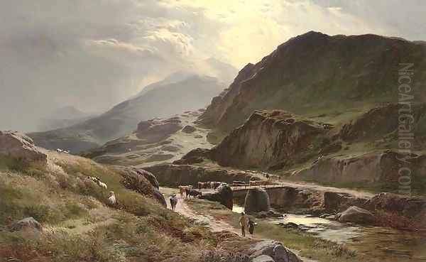 Snowdon, North Wales Oil Painting by Sidney Richard Percy