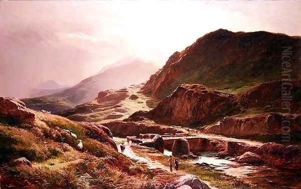 Highland scene Oil Painting by Sidney Richard Percy