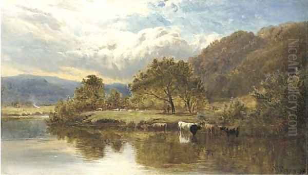 On the Glaslyn, near Beddgelert, North Wales Oil Painting by Sidney Richard Percy