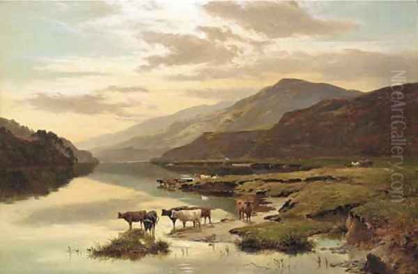 Penmaen Pool, near Dolgelly Oil Painting by Sidney Richard Percy