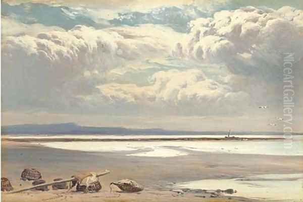 Retreating tide Oil Painting by Sidney Richard Percy