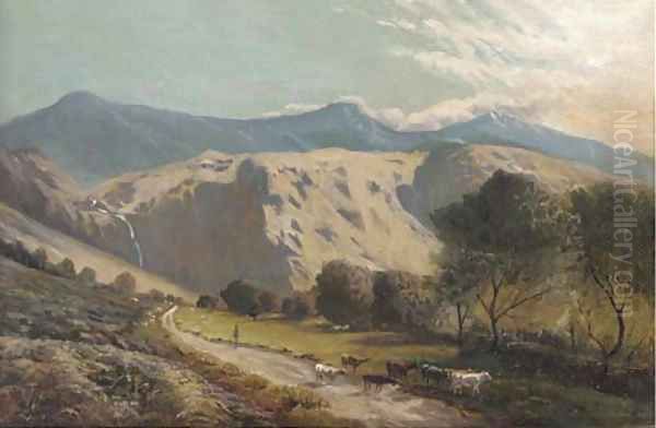 The Highland road Oil Painting by Sidney Richard Percy